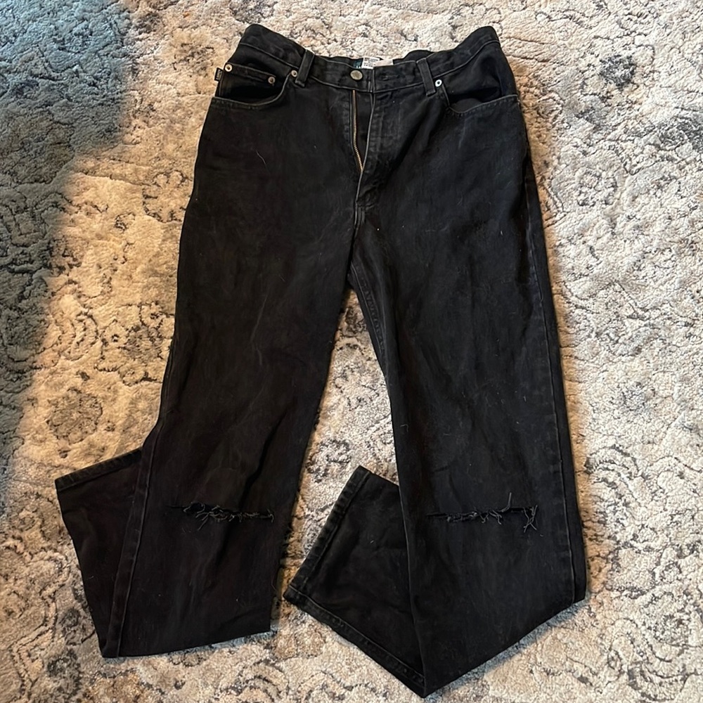 black non-stretch ralph lauren jeans
